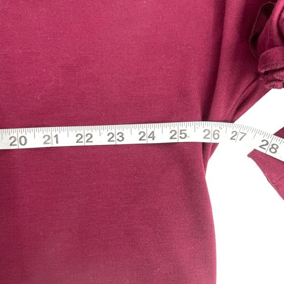 Relativity Ruffle Sleeves Top Burgundy Size 2X - Picture 9 of 11